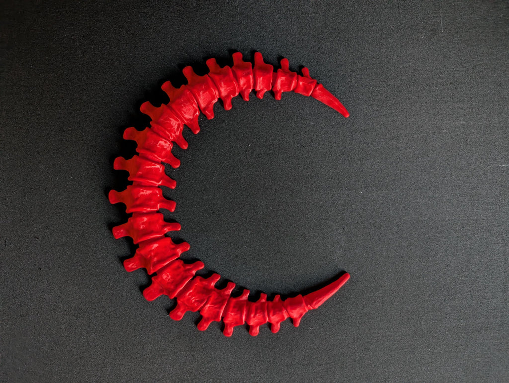 Spinal Moon Wall Art – Bone Crescent Skeleton Moon Decor