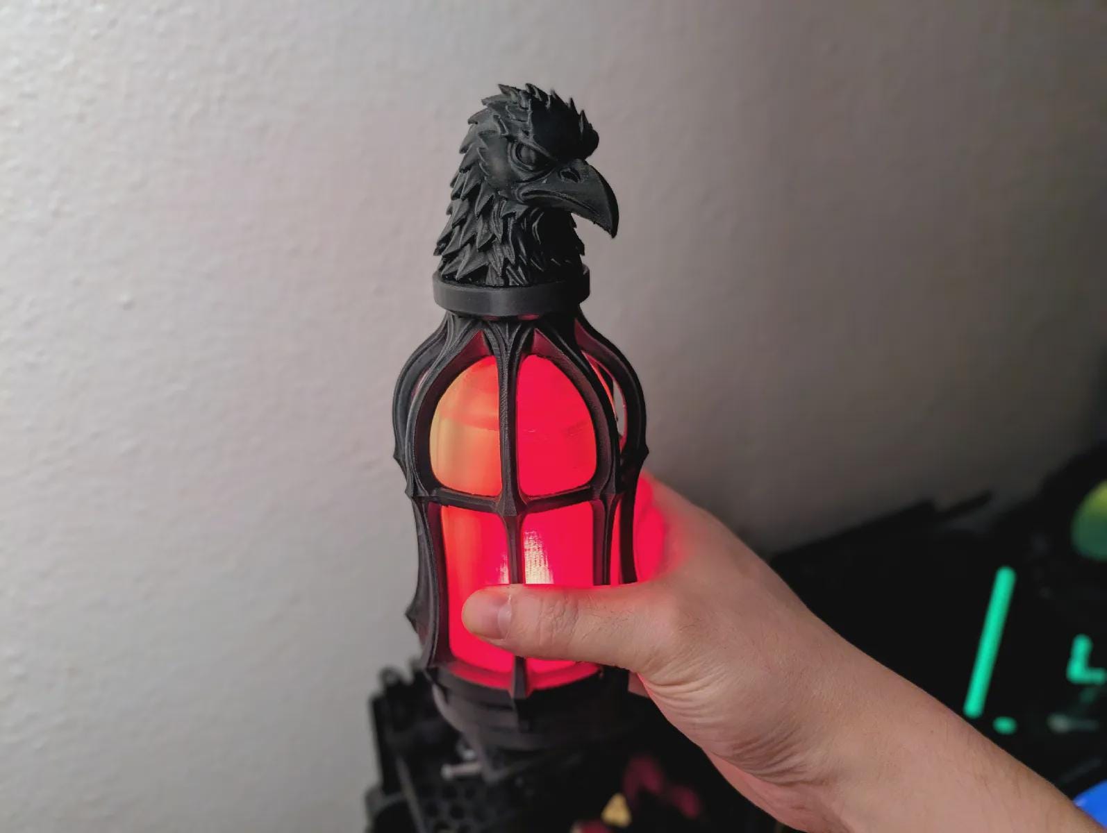 Gothic Raven Color Changing LED Lamp