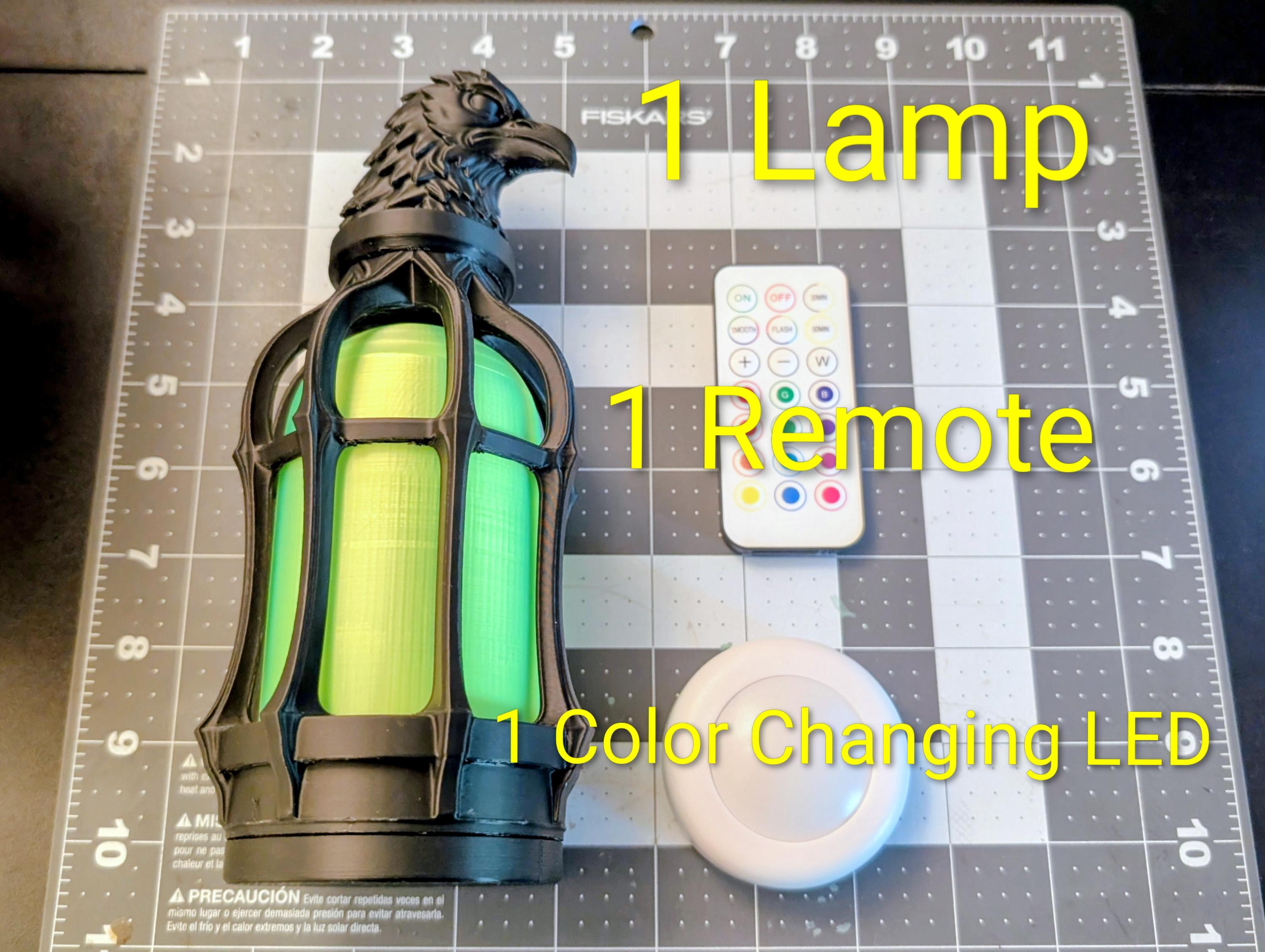 Gothic Raven Color Changing LED Lamp