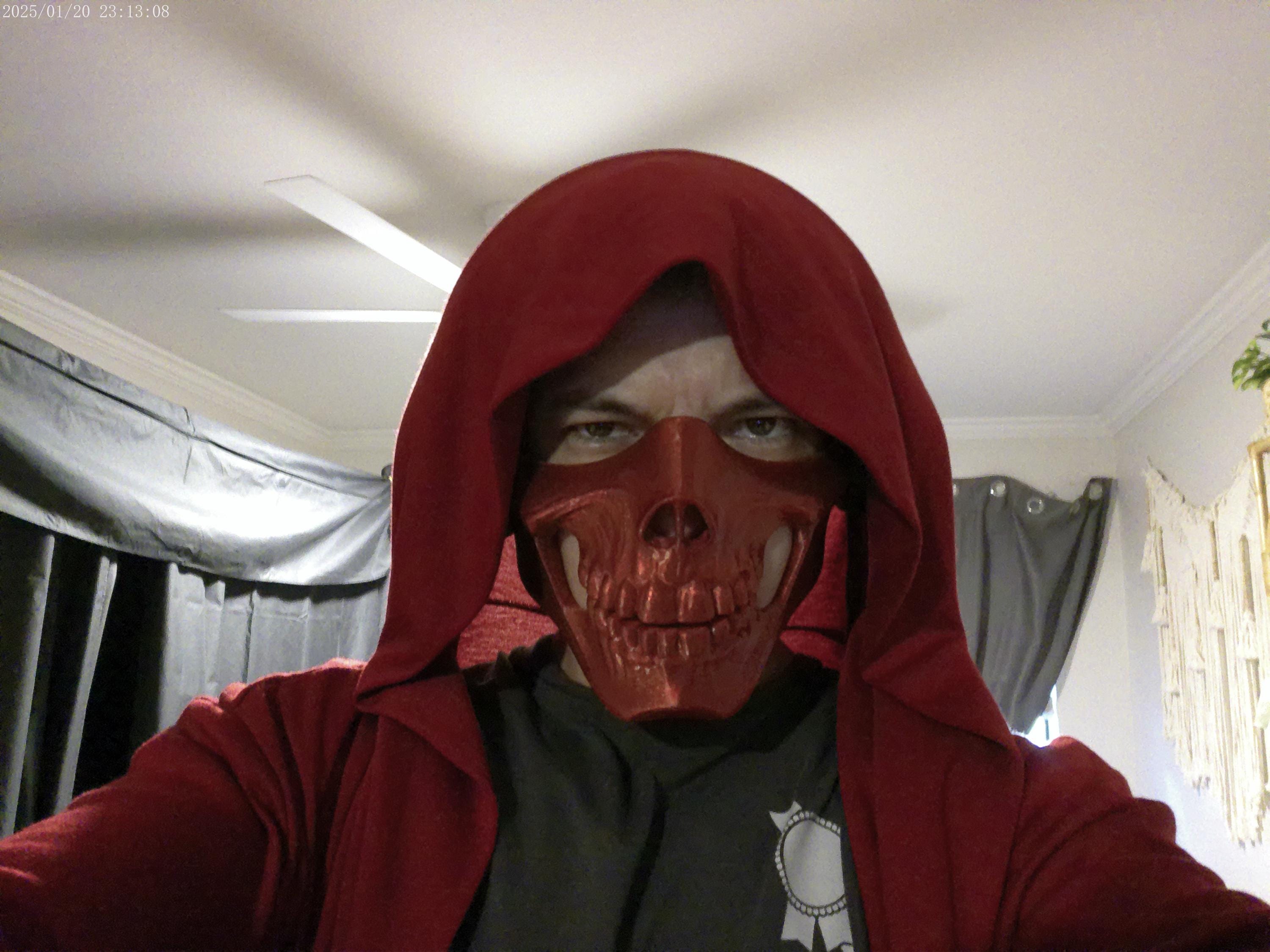 Skull Half Face Mask – Dark Fantasy Reaper Costume