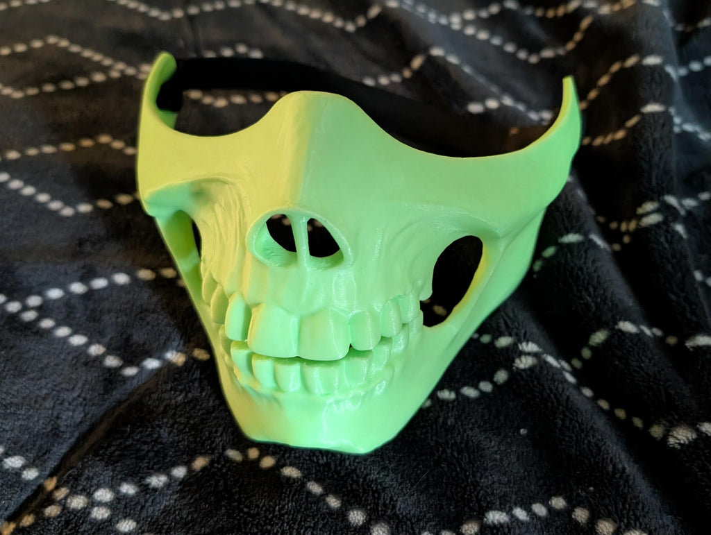 Skull Half Face Mask – Dark Fantasy Reaper Costume