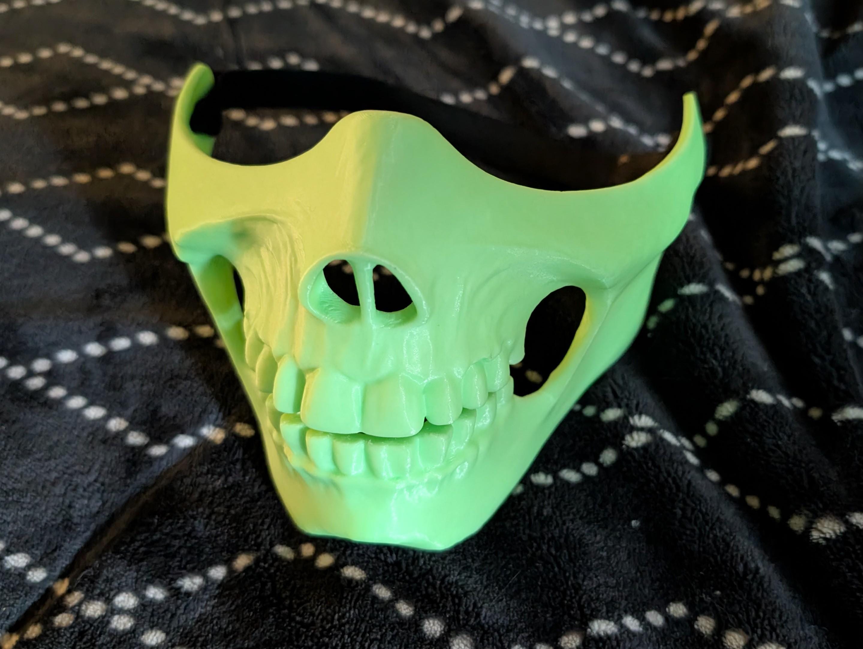 Skull Half Face Mask – Dark Fantasy Reaper Costume
