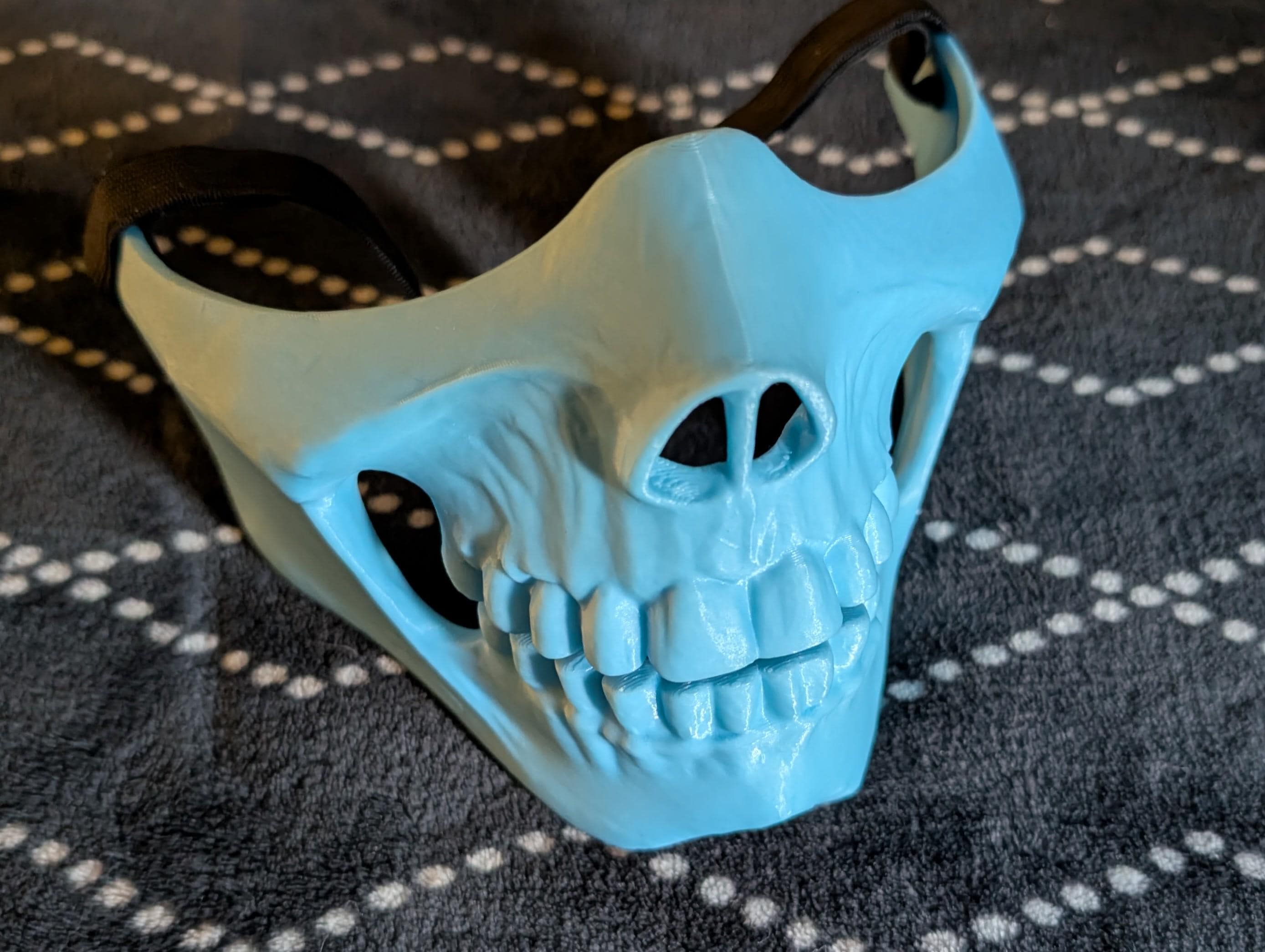 Skull Half Face Mask – Dark Fantasy Reaper Costume