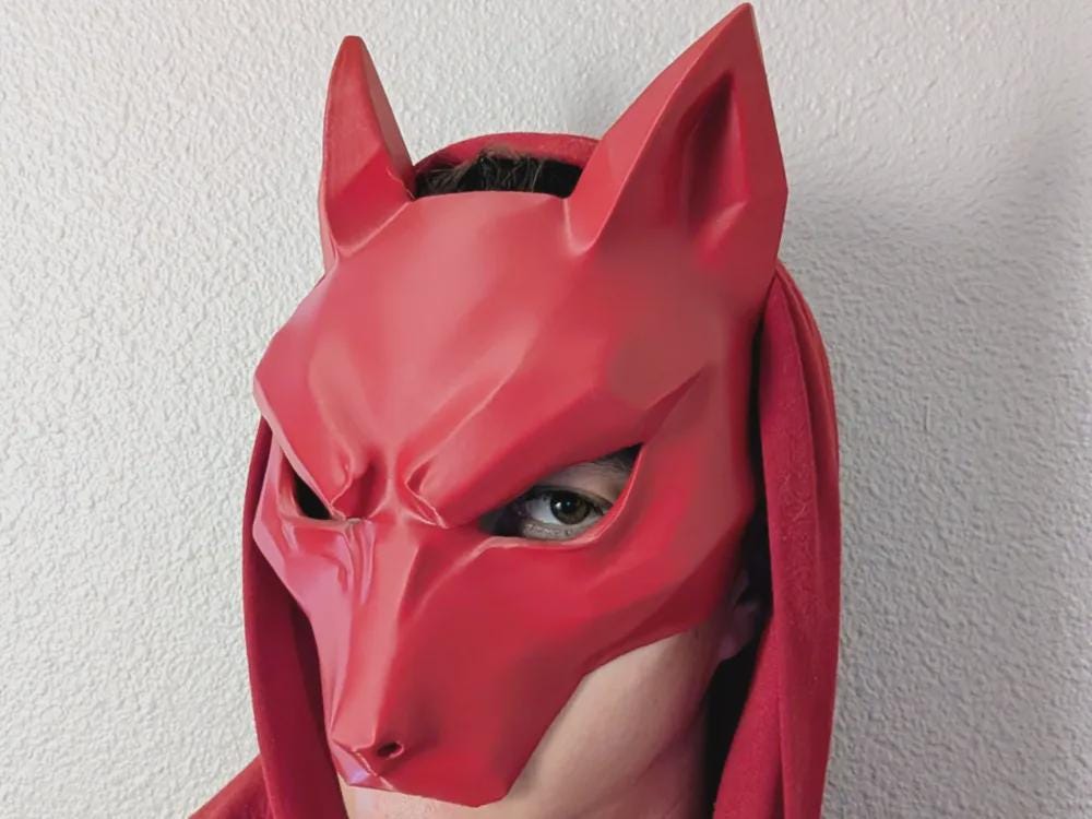 Kitsune Mask – Modern Tradition Edition - For Costume and Cosplay