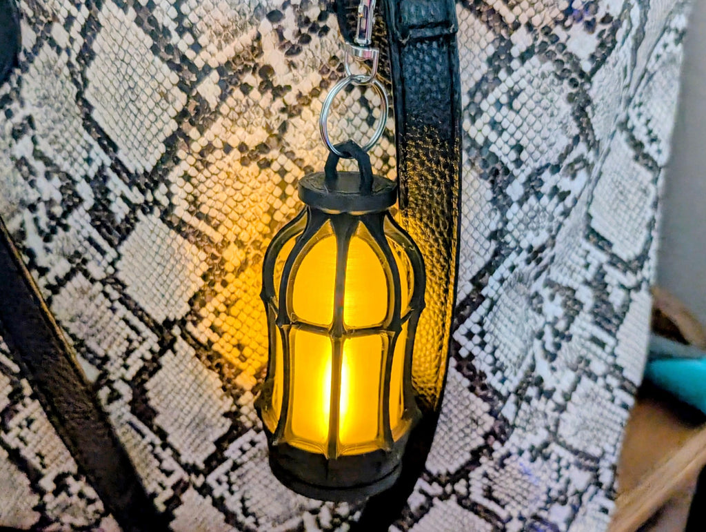 LED Tea Light Gothic Lantern Keychain - Purse and Bag Accessory