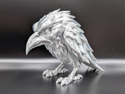 Black Raven Sculpture - Customizable Gothic Crow Figurine