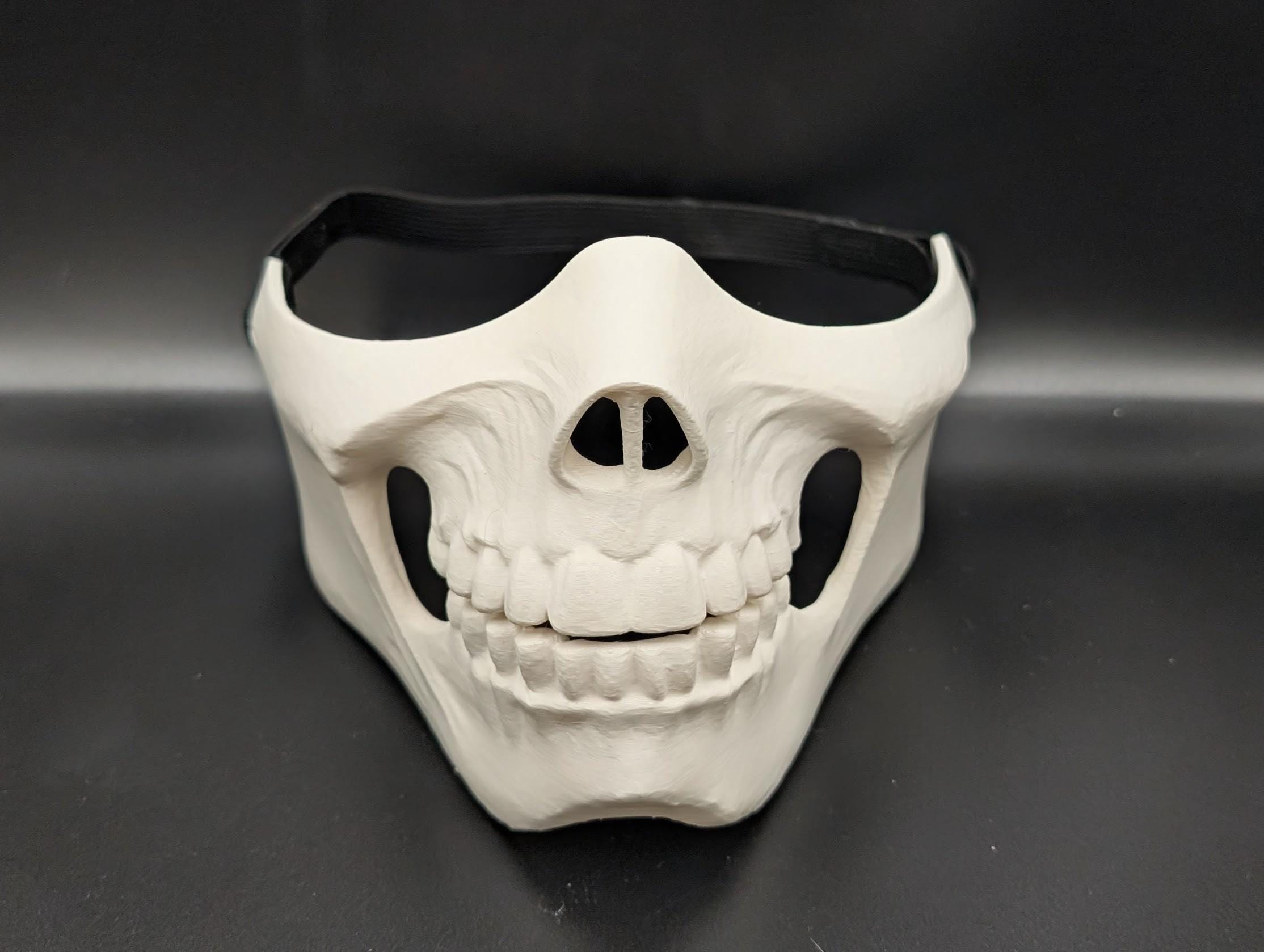 Skull Half Face Mask – Dark Fantasy Reaper Costume