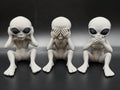 No Evil - Alien Trio Figure Set of 3 Sci Fi Gothic Desk Decor