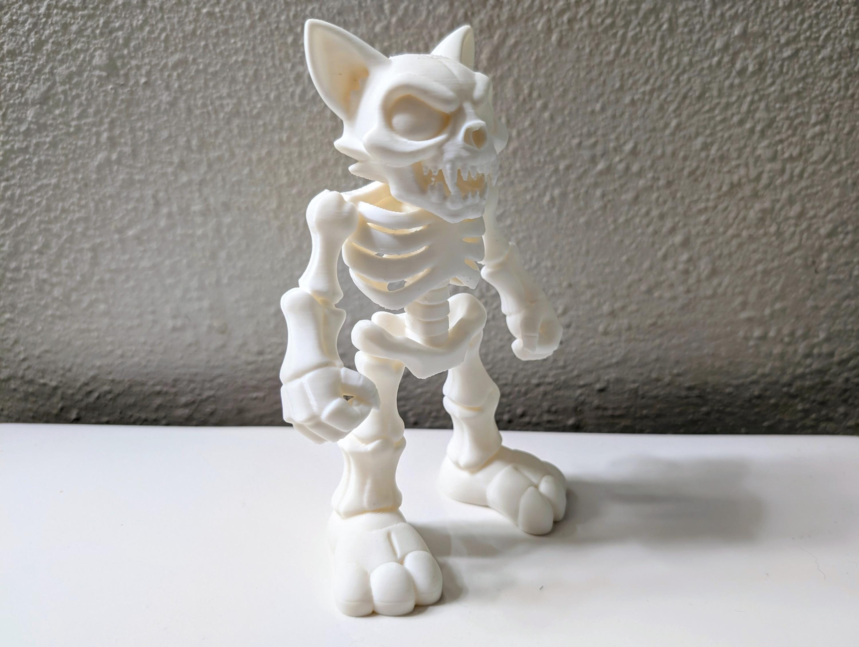 PsychoCat (Skelly) - Customizable Skeleton Cat Desk Sculpture - Collectible Figure