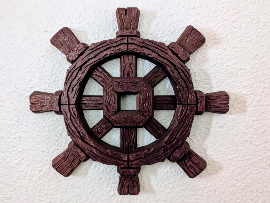 Rustic Ship Wheel Wall Decor