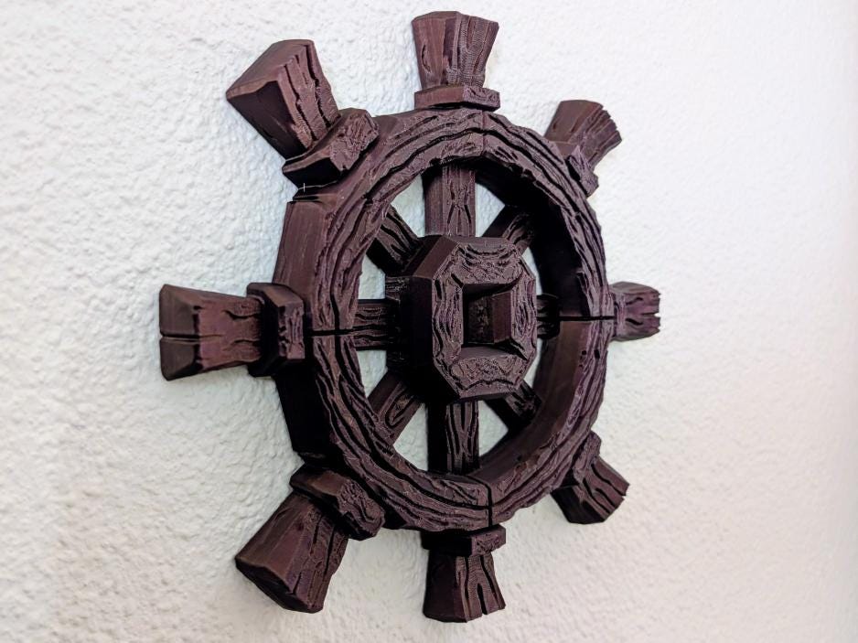 Rustic Ship Wheel Wall Decor