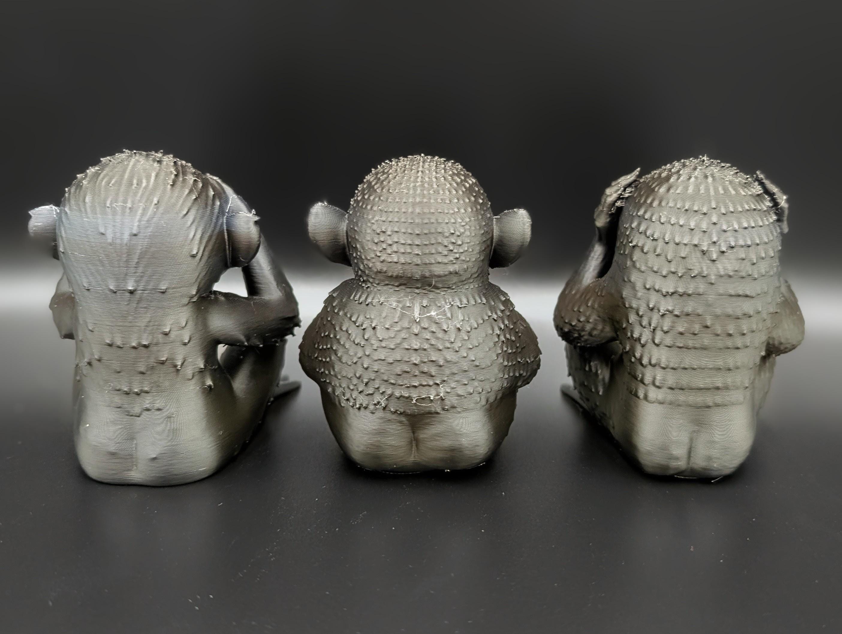 Three Wise Monkeys Dark Decor Set